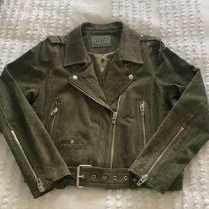 NWOT Blank NYC suede biker moto jacket coat L